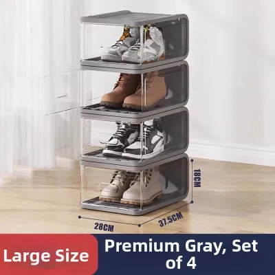 YIXUAN | Transparent Shoe Storage Box Save Space