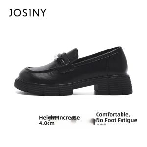 Josiny | White Comfortable Soft Thick Sole Women Loafers Autumn