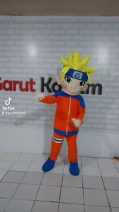 Kostum Maskot Badut Narotu Oren Biru Setelan Dewasa Lucu Costume Termurah