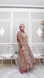 Aulia Sherena Maxy Seruti Motif Renda Impor Polos Terbaru & Gamis Rempel Umpak Bunga Bangkok