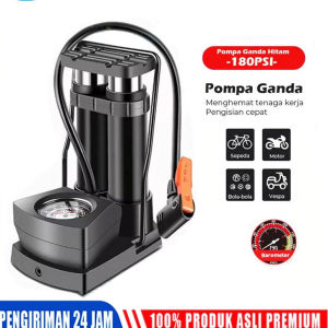 HOHODALINK Pompa Sepeda Motor Mobil DUAL HIGH PRESSURE Alloy dan Pompa Injak Strong Portable Pump Pompa Angin Speeds