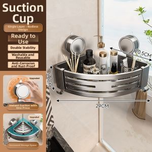 Suction Corner Wall Mount Storage Rack