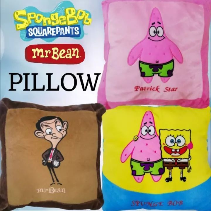 Spongebob Mr Bean Pillow READY STOCK Lazada