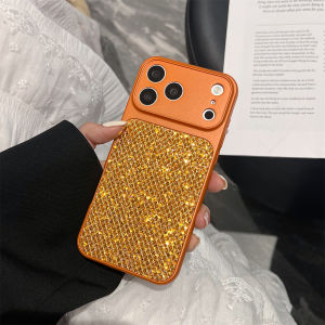 szhaiyu | Luxury Glitter Rhombus Grid Sequins TPU Phone Case for IPhone 17 Air 16E 15 14 Plus 13 12 11 Pro Max Soft Protective Cover