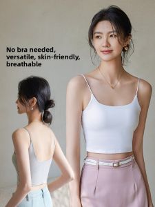 Miiow | Cat Woman Strapless Vest Womens New 2025 Seamless Fashionable Outerwear With Chest Pad Base Shirt Summer Season Pure Color