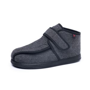 RUCHI Winter warm parents diabetes cotton shoes widen and fat swollen deformed feet can wear comfortable shoes