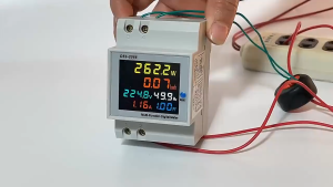 Din Rail 6 In 1 AC Monitor Power Digital Meter Voltage Current Power Factor KWH Meter 100A 80-300V Volt Amp Display