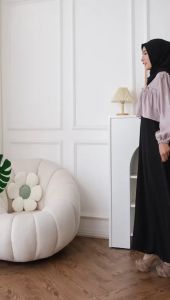 Gamis Wanita Baju Muslimah Set Pasmina + Gamis GX-101 Warna