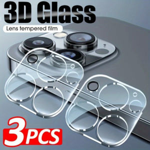 3Pack Crystal Clear Camera Lens Protector for iPhone 17-11 Pro Max 9H Tempered Glass Full Cover Anti-Scratch Case Friendly