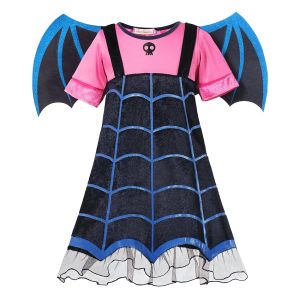 Vampirina Cosplay Dress Girl Kids Princess Clothes Charms Dress Up Christmas Halloween Costume Children Carnival Party