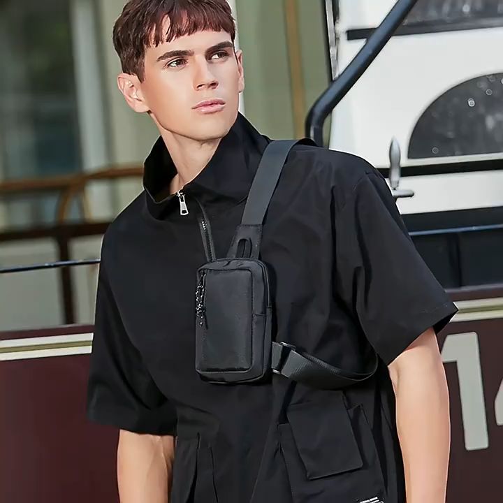 GEITBER Mens Chest Bag Oxford Fashion Small Men Sling