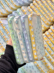 Droplet Blue Full Screen Phone Case Yellow Frame  15 pro 16 pro Max Compatible Two-In-One Soft Protective Cover for s