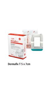 Dermafix 5x7 cm Plester Transparan Anti Air Penutup Luka dengan Pad/Bantalan per 1 pcs