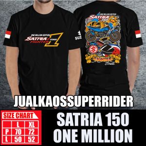 BAJU KAOS DISTRO SATRIA 150 ONE MILLION EDITION BLACK