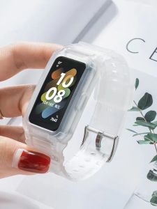 Huawei Band 9 Watch Strap Compatible Silicone Protective Case Integrated Sport Mens Womens Models 6 7 8 Honor Iceberg NFC