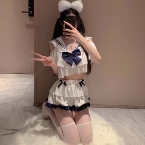 ชุดเดรสสั้นประทับใจ ชุดเดรสทรงเอ คอวี ชุดเดรสสั้นประดับโบว์ผีเสื้อ แขนยาว ชุดเดรสฤดูใบไม้ร่วง ผ้าฝ้ายผสม ชุดเดรสสไตล์ญี่ปุ่นฮาราจูกุ