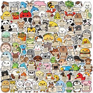 50/100PCS Animal Emotional Support Funny MEME Stickers DIY Phone Guitar Laptop Notebook Suitcase Cup Waterproof Decals Sticker