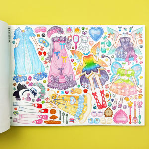 Educational Entertainment Stick-on Doll Dress-up Book
