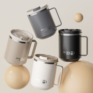 480ML Stainless Steel Double Wall Insulated Coffee Mug With Handle Keeps Cold and Heat Thermal Mug Leak-proof Drinking Cup