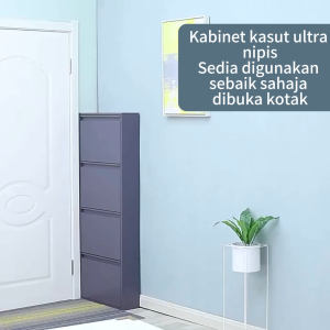 Door back wall shoe cabinet simple household shoe cabinet steel turntable shoe cabinet