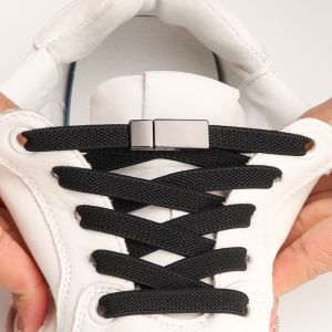 Magnetic Shoelaces For Sneakers Elastic Shoe Laces Flat Metal Lock Leisure for men and women Lazy Shoes Lace Rubber band