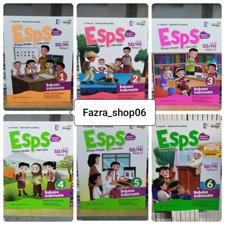 Buku ESPS Bahasa Indonesia sd mi edisi REVISI kelas 1 2 3 4 5 6 ...