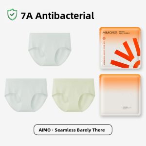 AIMO | Earsey Womens Ultra-Thin Antibacterial Ice Silk Briefs Mid-Waist Mulberry Silk Triangle Shorts Underwear Breathable Comfortable