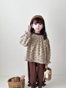 Spring Fashionable Girls Vest Skirt Loose Wide Leg Overalls Cotton Casual A-Line Dress for Ages 3-8 Kids Clothing Baby Vests