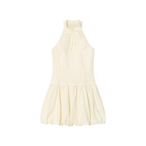 Hello Canon Elegant Butterfly Knot Flower Bud Dress Womens Summer 2024 New Slimming A-Line Short Skirt High Waist Gown