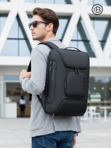 Business Travel Commuter Mens Backpack 16 Inch Laptop Bag Short Hike Double Shoulder Bag Polyester Material Zipper Closure