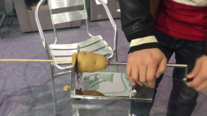 Manual Potato Tower Machine Cyclone Hand Potato Cutting Tool Stainless Steel