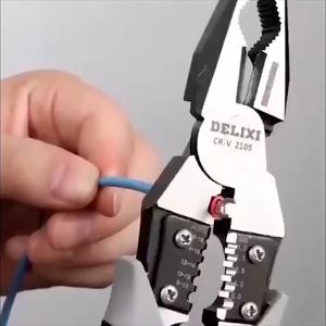 Combination Pliers Multifunction Pliers Set 5 in 1 Combination Pliers Stripper/Crimper/Cutter Heavy Duty Wire Pliers Diagonal Pliers Hand Tools Stripping pliers
