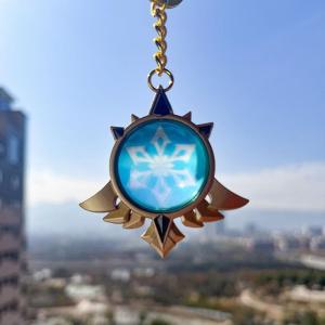 Mặt Dây Chuyền Mới Trong Suốt Thần Mắt Quang Thoáng Chén Gió Thoáng Khí Thần Lôi Zhongli Phong Cách Mới Cosplay Phụ Kiện