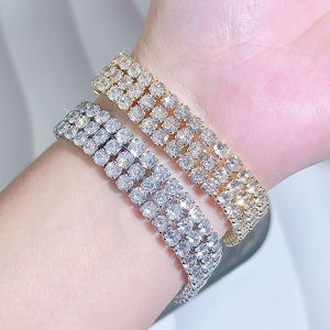 เครื่องประดับสุภาพสตรีงดงามประดับหินเพชรสวิสทรงลูกบาศก์ AAA เพชรสวิสสีขาวชุบทองสร้อยคอแบบจี้ห้อยงานแต่งงานงานปาร์ตี้ทำมือสายโซ่ B232