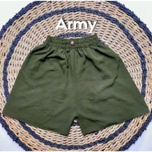 Celana pendek wanita Hotpants variasi kancing 1 crinkle airflow premium jumbo