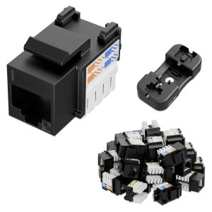 ZOERAX | ZOERAX Cat6 Keystone Jack RJ45 Keystone Jack and Keystone Punch Down Stand90-Degree Jack(Not compatible with Patch Panel)