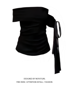 plus Size Womens T-Shirt with Sash Shoulder Baring Slimming Design Unique Style Casual Summer Fashion for Plump MM Hot Girls