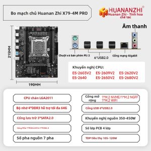 HUANANZHI | Bộ Mainboard CPU X79 cho Workstation Gaming LGA 2011 DDR3
