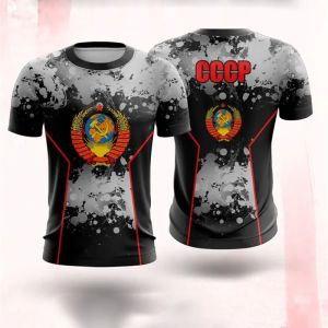 Russian Coat Of Arms T-shirt For Mens Clothes Camouflage Outdoor Sport Wear T Shirts Pride Short Sleeve Tee Top Summer 2025