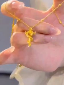 Saudi gold 18k pawnable legit pure gold Zodiac Scepter Spirit Snake Cross Pendant Necklace for women caritas piso donation