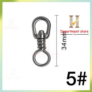 【Ready Stock】Stainless steel swivel double swivel universal ring fishing accessories connector