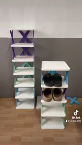 Multi-tier Shoe Rack Simple Storage Rack For Dormitory Bedroom Shoe Storage Organizer Shelf(mix color)