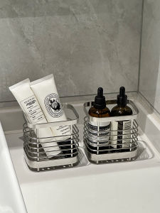 CHIGUASHAONV | Luxurious Stainless Steel Storage Basket Bathroom