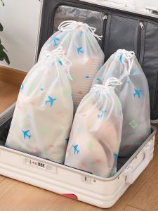 Waterproof Drawstring Storage Bag for Bath Wet Clothes Nursery Swimming Travel Bag Dormitory Use Cartoon Whale Design