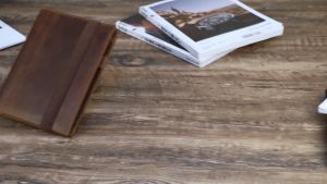 3 ล้อแปลงกระเป๋าโน้ตบุ๊กหนังเครซีฮอร์สย้อนยู่ค่าสำหรับ Casing iPad Mini A5หนังสือ การเดินทางแฟ้มซองเครื่องเขียนในโรงเรียนสำนักงาน