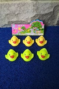 Mainan Karet Bebek Encit 6 Pcs - Mainan Bebek Karet - Mainan Vinil Bebek Karet Isi 6 Pcs - Rubber Duck Set