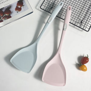 Kmei Edible Silicon Spatula Non-Stick Pan Dedicated Spatula Household High Temperature Resistant Antibacterial Soup Spoon Kitchenware Suit