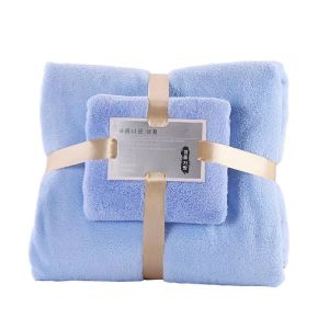 2-piece set of soft coral velvet bath towels suitable for adult hotels and spas with towels and towels