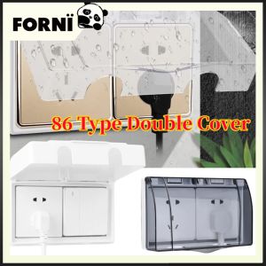 86 Type Socket Protector Waterproof Double Socket Protector Electric Plug Cover Splash Box