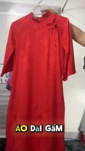 Áo dài cách tân gấm lụa cổ trụ dáng suông dành cho nữ AD066 -Lady Fashion